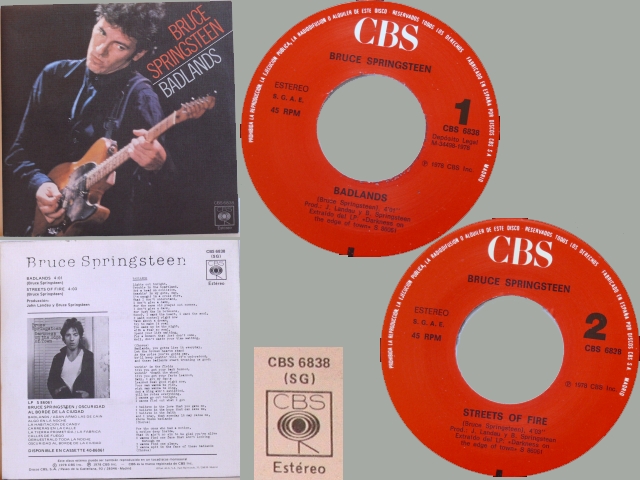 Bruce Springsteen - BADLANDS / STREETS OF FIRE